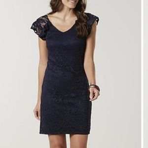 Metaphor Black Women's Lace Sheath Dress